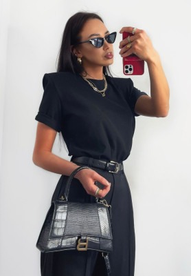 Wiskozowy T-shirt La Milla Hear Me Out czarny