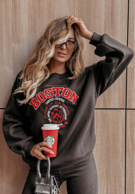 Bluza Boston Massachusetts czarna