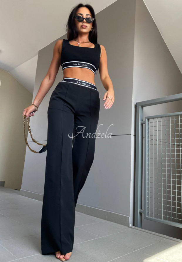 Eleganckie spodnie wide leg La Milla Sunshine Elegance czarne