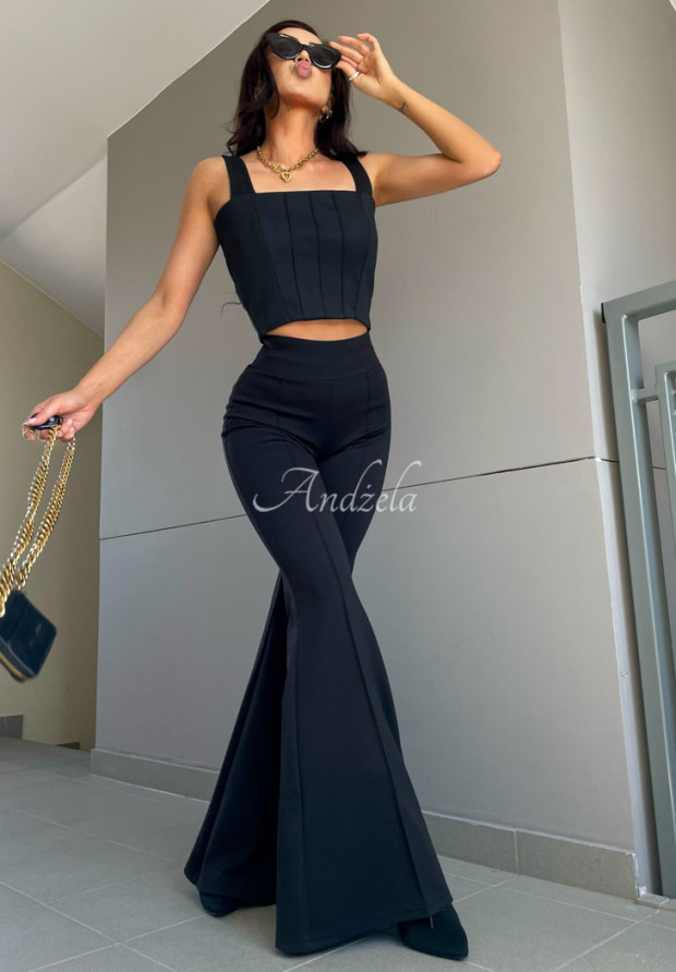 La Milla Perfection fabric bell bottoms black