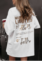 T-shirt z nadrukiem Miss City Limited biały