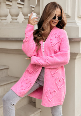 Cardigan with hearts Look At The Heart pink