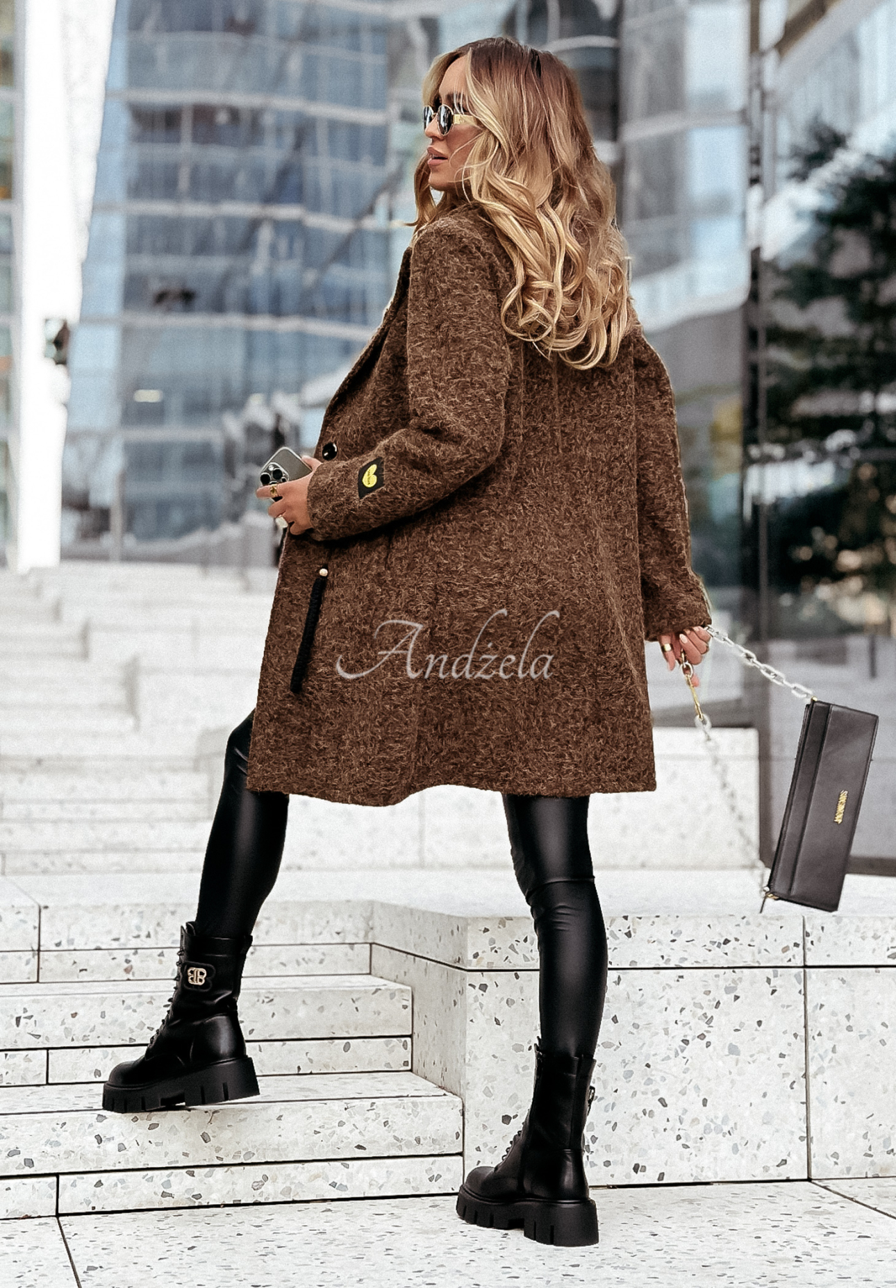 Touch Of Cold chocolate sheepskin coat