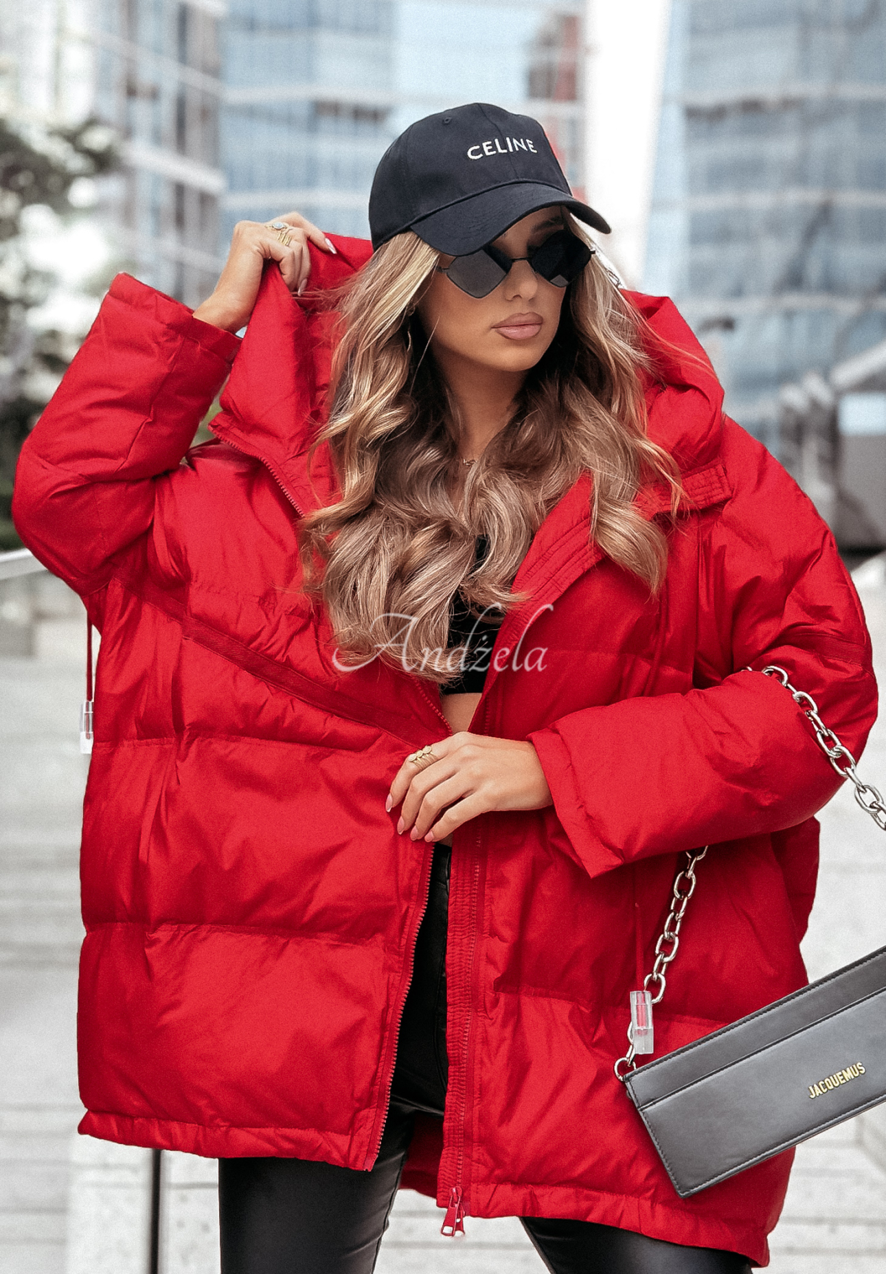Coldest Of Times hooded down jacket red