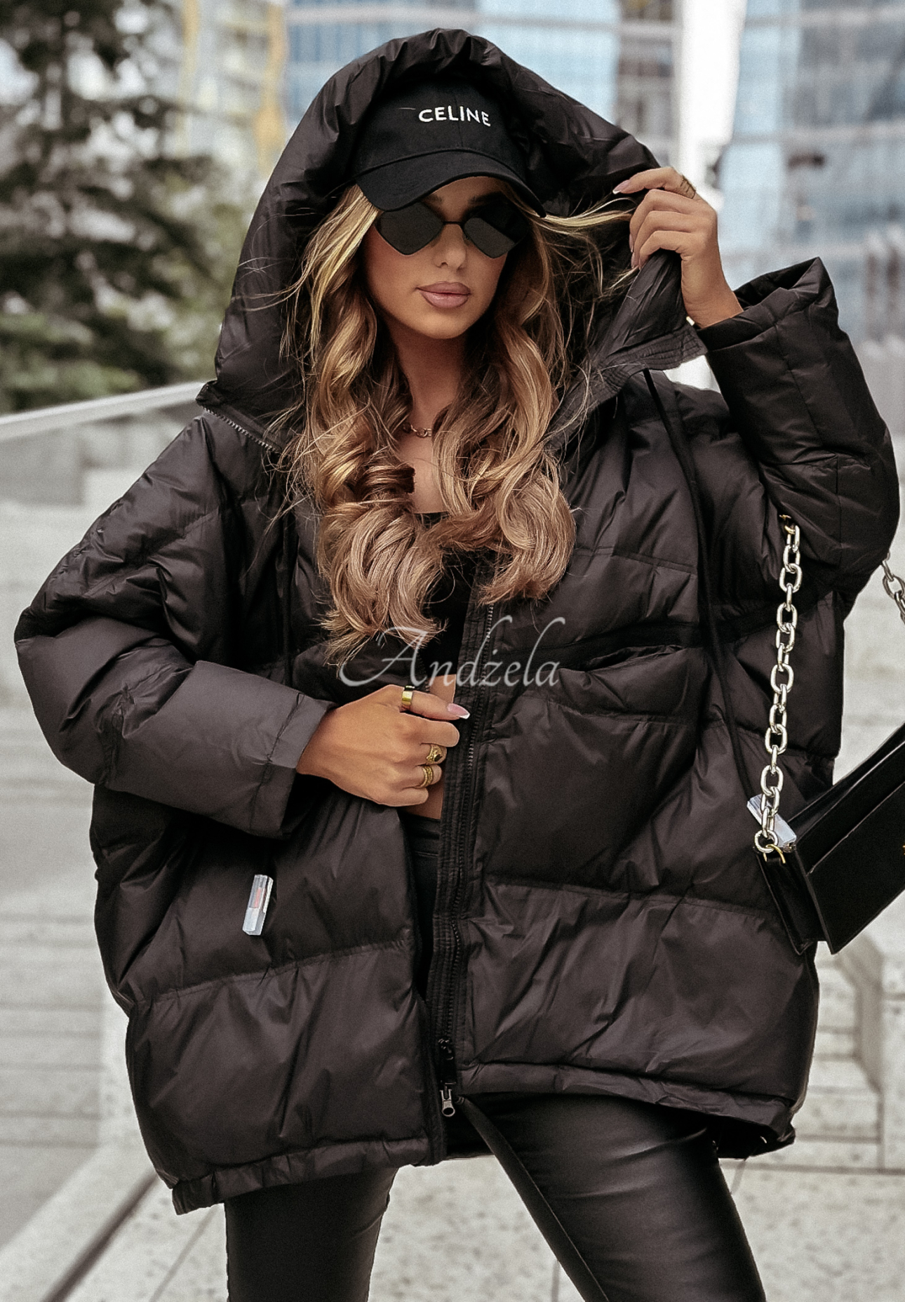 Coldest Of Times hooded down jacket black