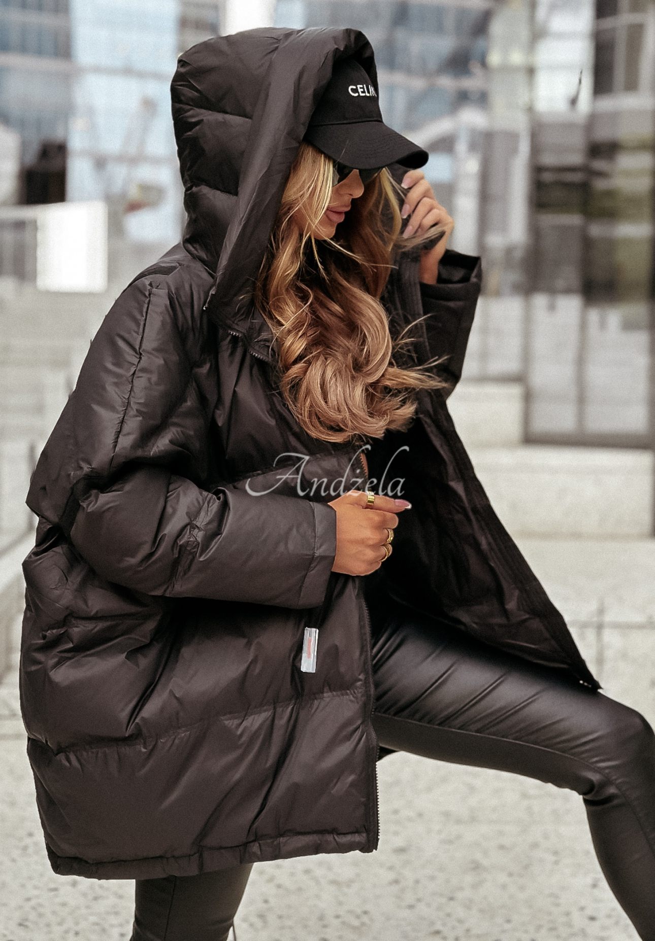 Coldest Of Times hooded down jacket black