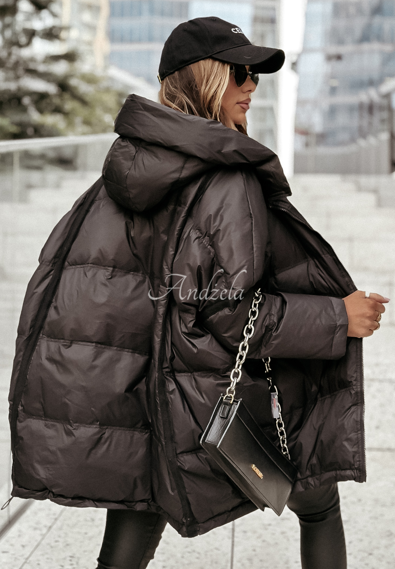 Coldest Of Times hooded down jacket black