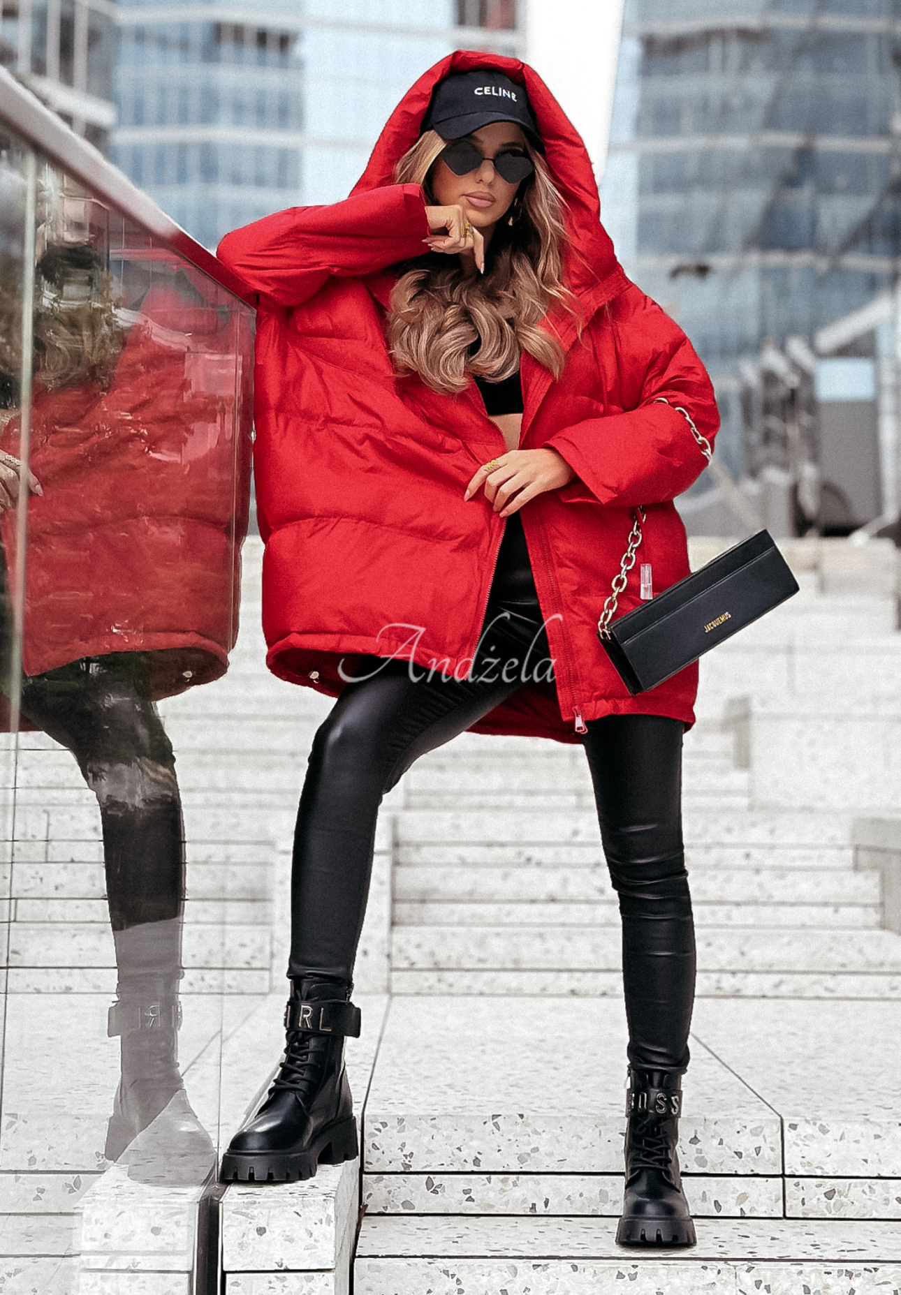 Coldest Of Times hooded down jacket red