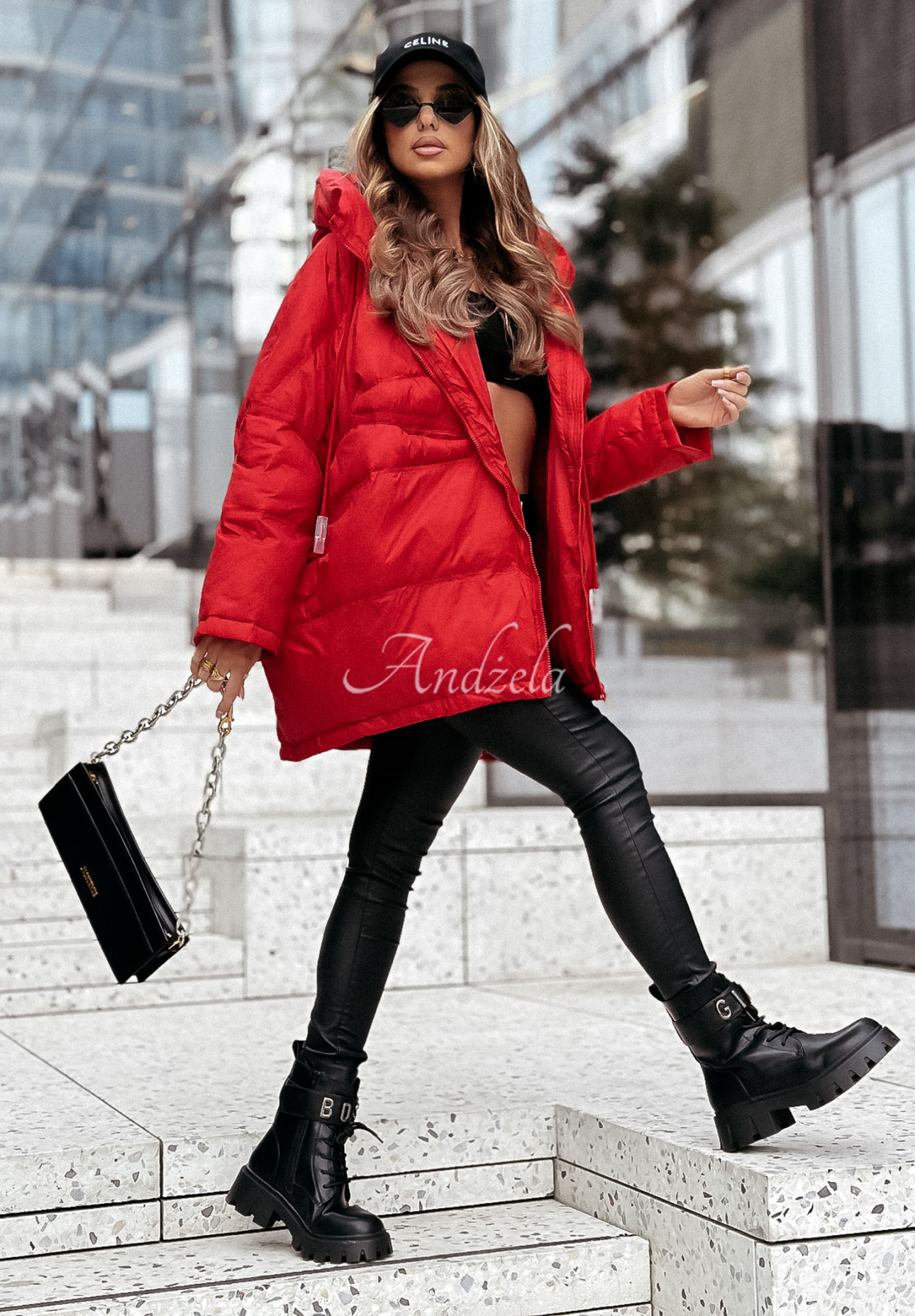 Coldest Of Times hooded down jacket red