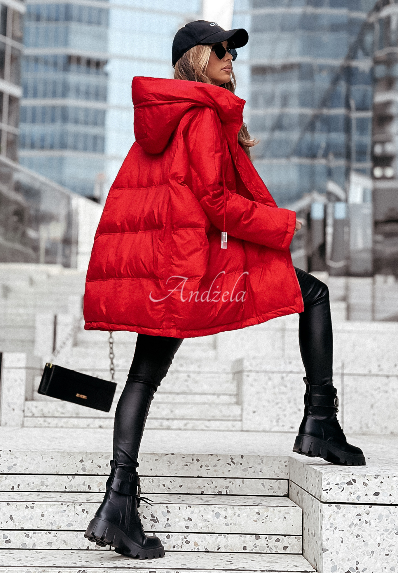 Coldest Of Times hooded down jacket red