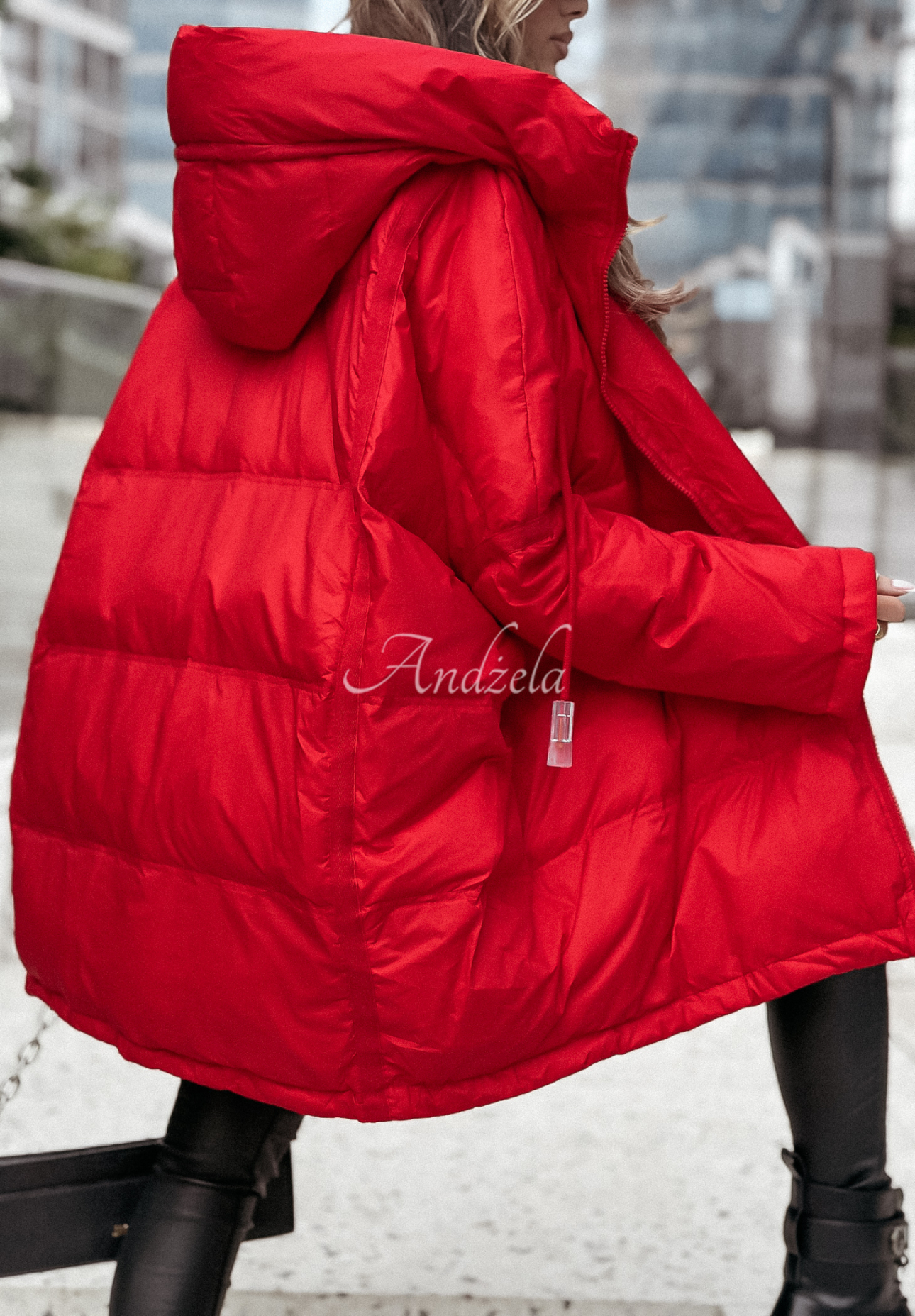 Coldest Of Times hooded down jacket red