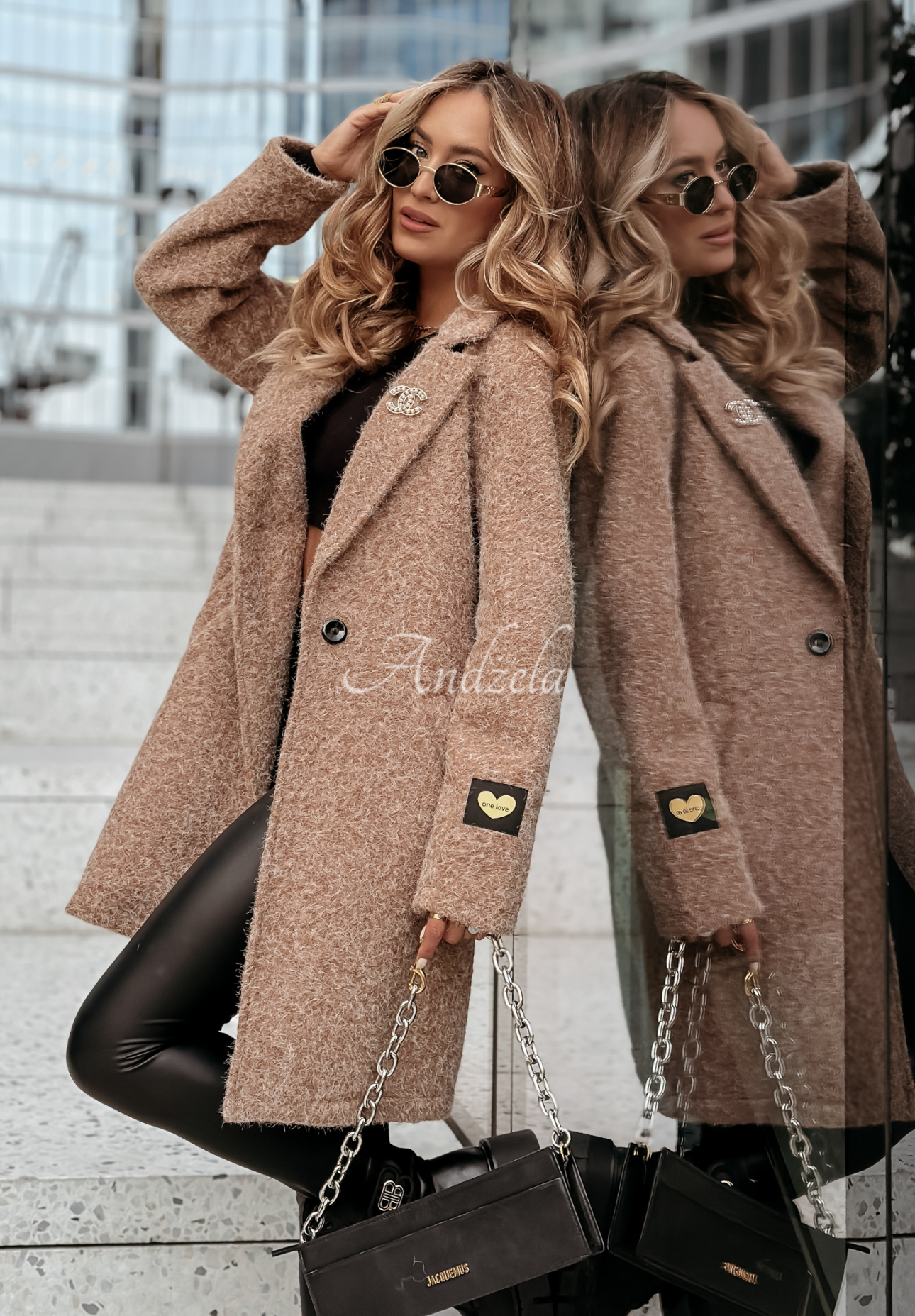 Touch Of Cold camel sheepskin coat