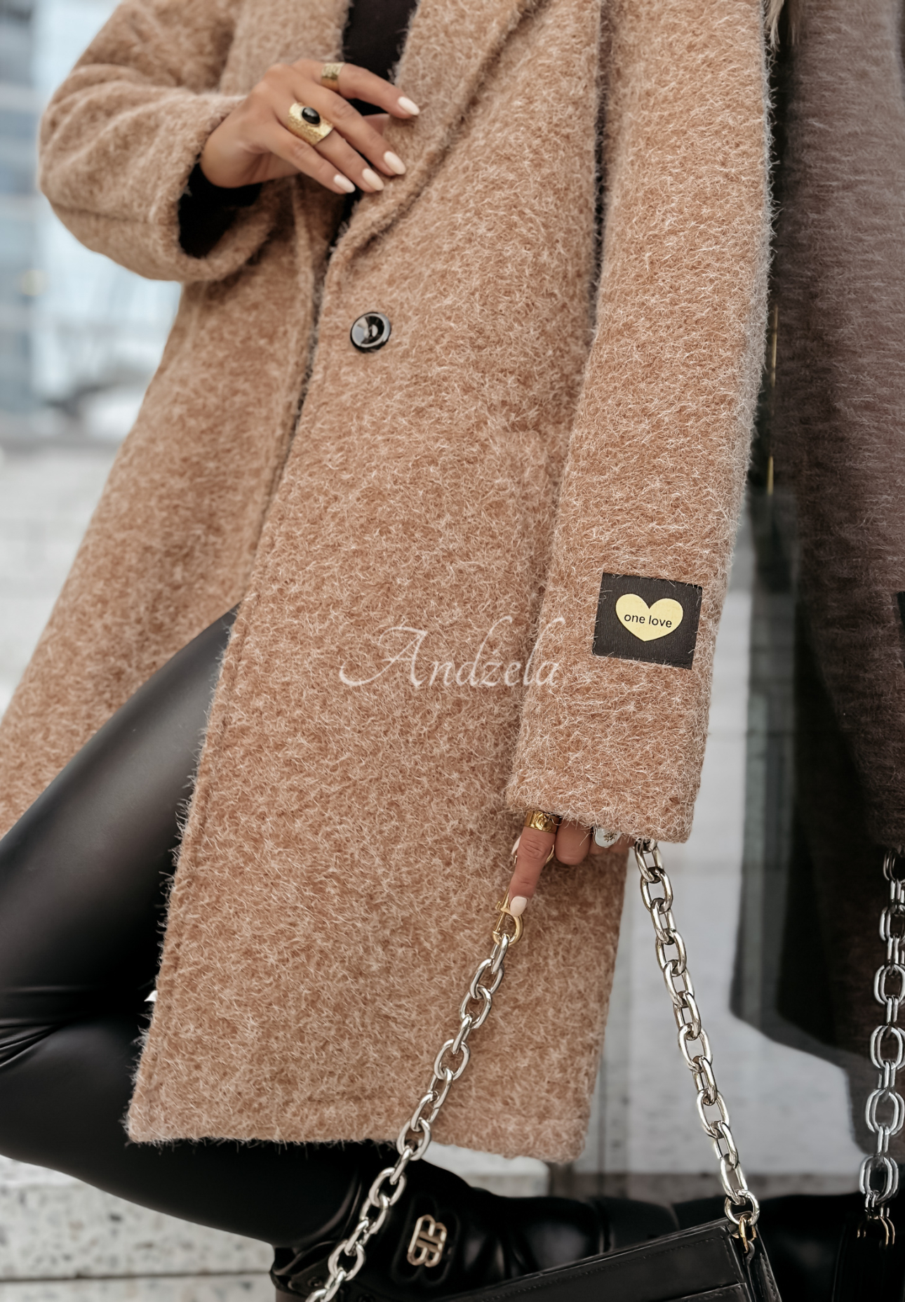 Touch Of Cold camel sheepskin coat