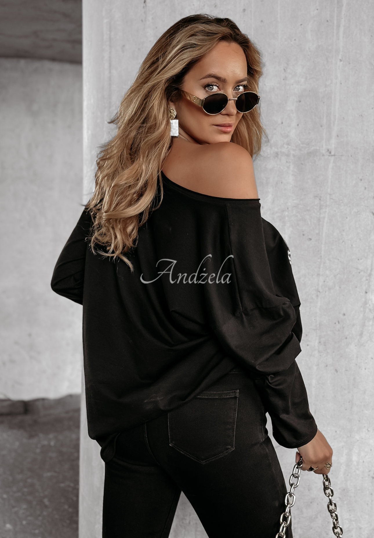 Long Printed Blouse Makes An Effort black