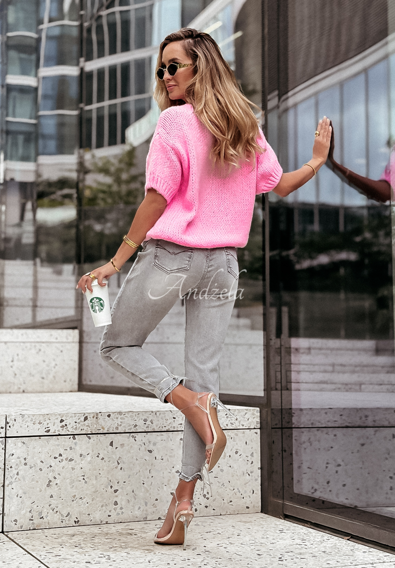 Made To Be Mine oversize sweater pink