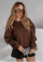 Bluza oversize Be Better czekoladowa