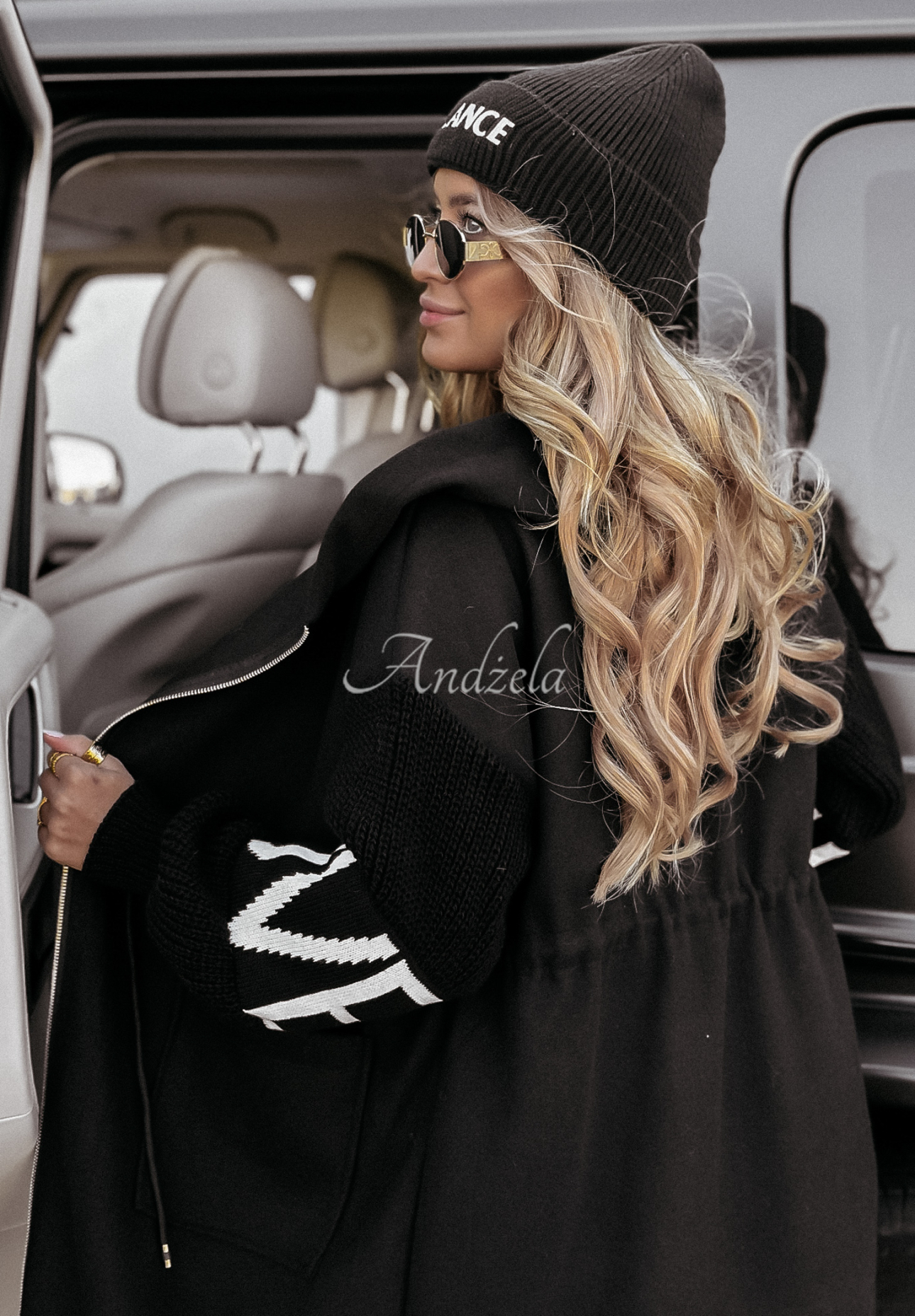 Long hooded coat Loved Ones black