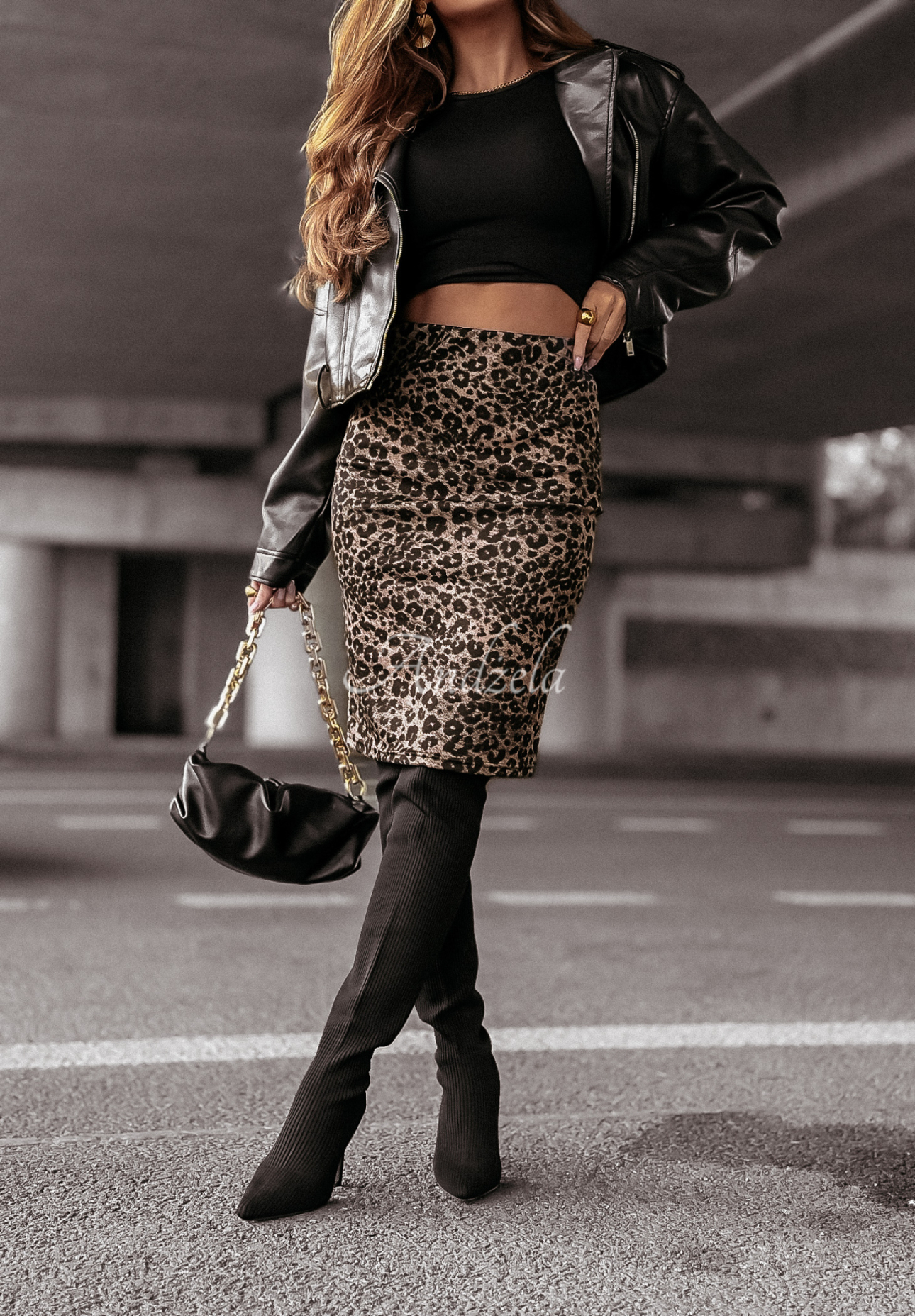 Truly Be Free skirt in leopard beige