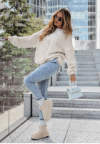 Sweter oversize Aperol Spritz jasnobeżowy