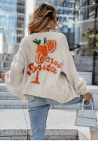 Sweter oversize Aperol Spritz jasnobeżowy