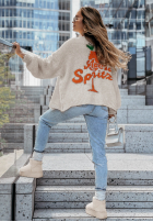 Sweter oversize Aperol Spritz jasnobeżowy