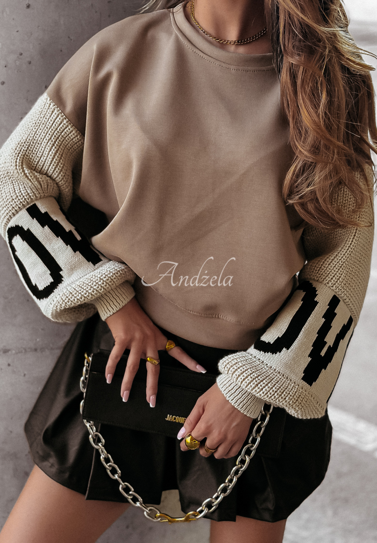 Bluza Lovely Sleeves beżowa