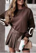 Bluza Lovely Sleeves czekoladowa