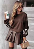 Bluza Lovely Sleeves czekoladowa