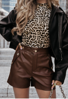 Krótkie Waxed spodenki Rubby in chocolate