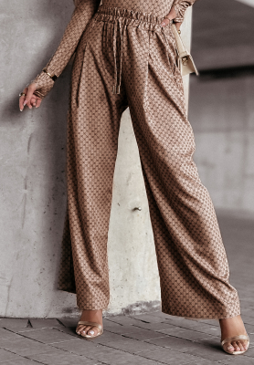 Elegant Excellence camel patterned pants