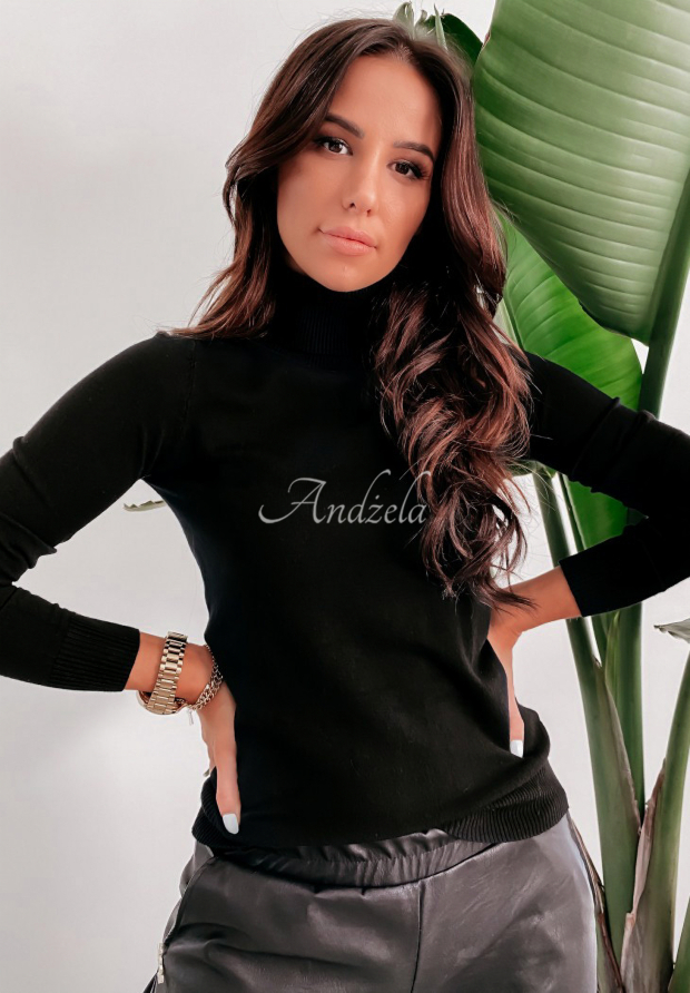 Fitted turtleneck sweater Solange black