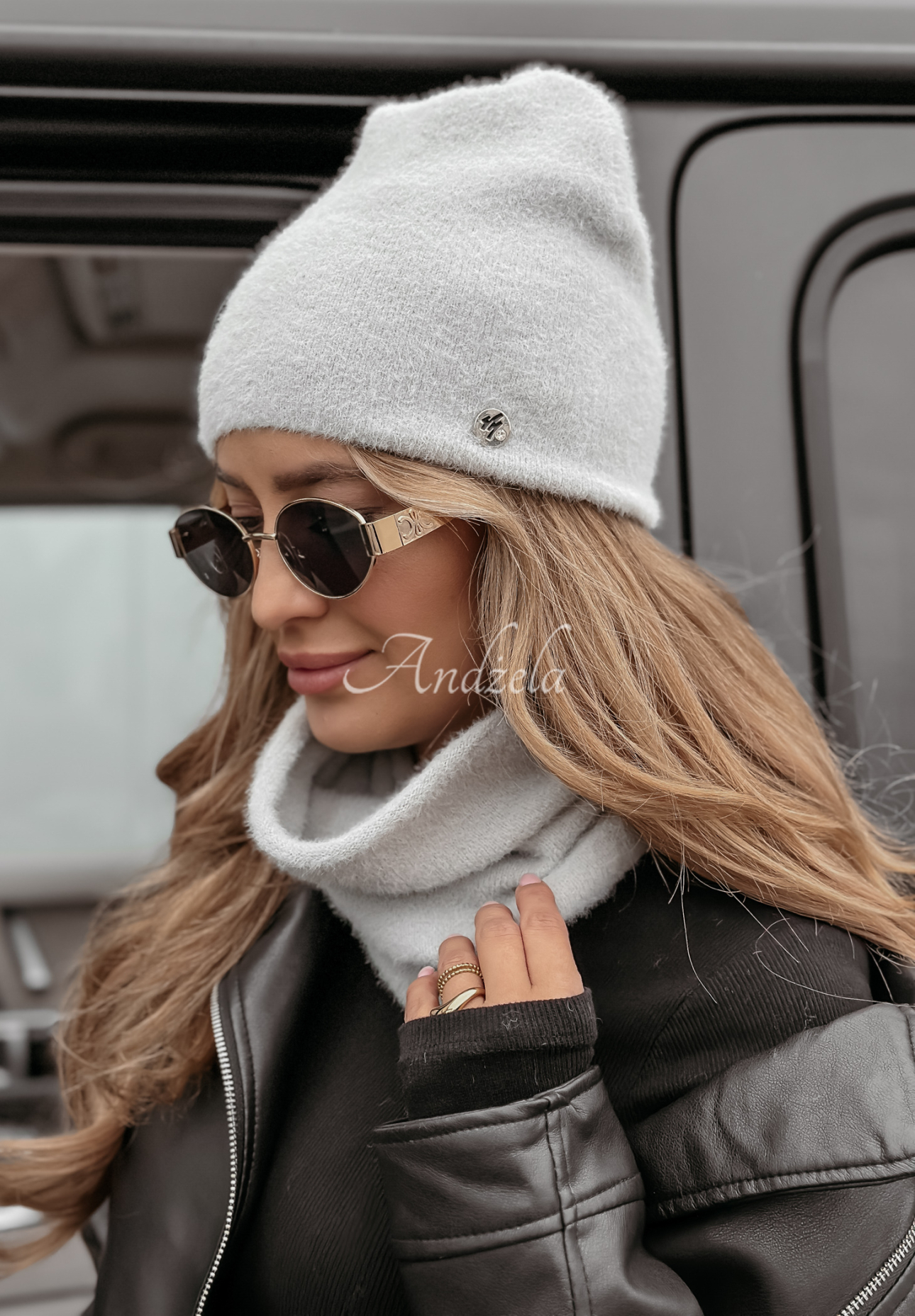 Doria alpaca cap grey