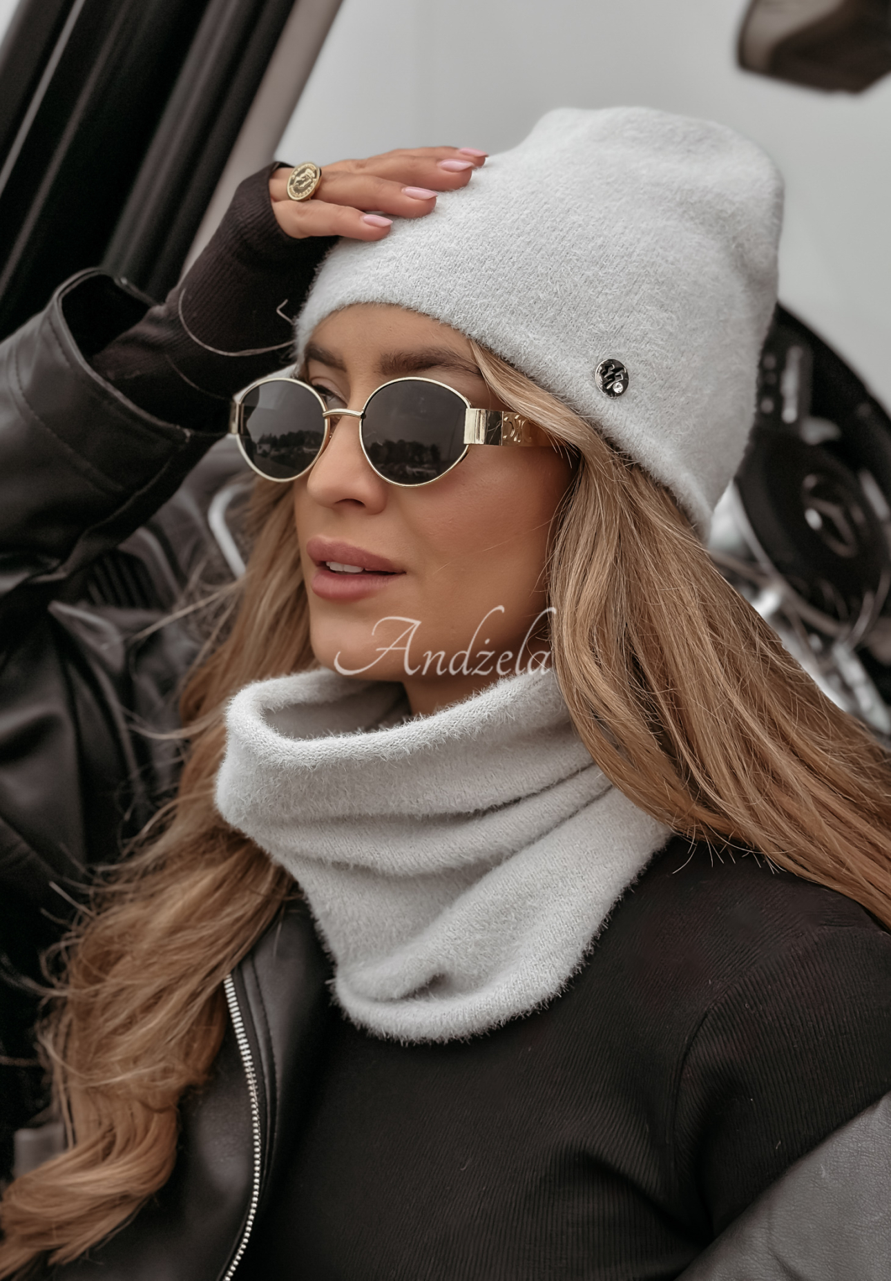 Doria alpaca cap grey