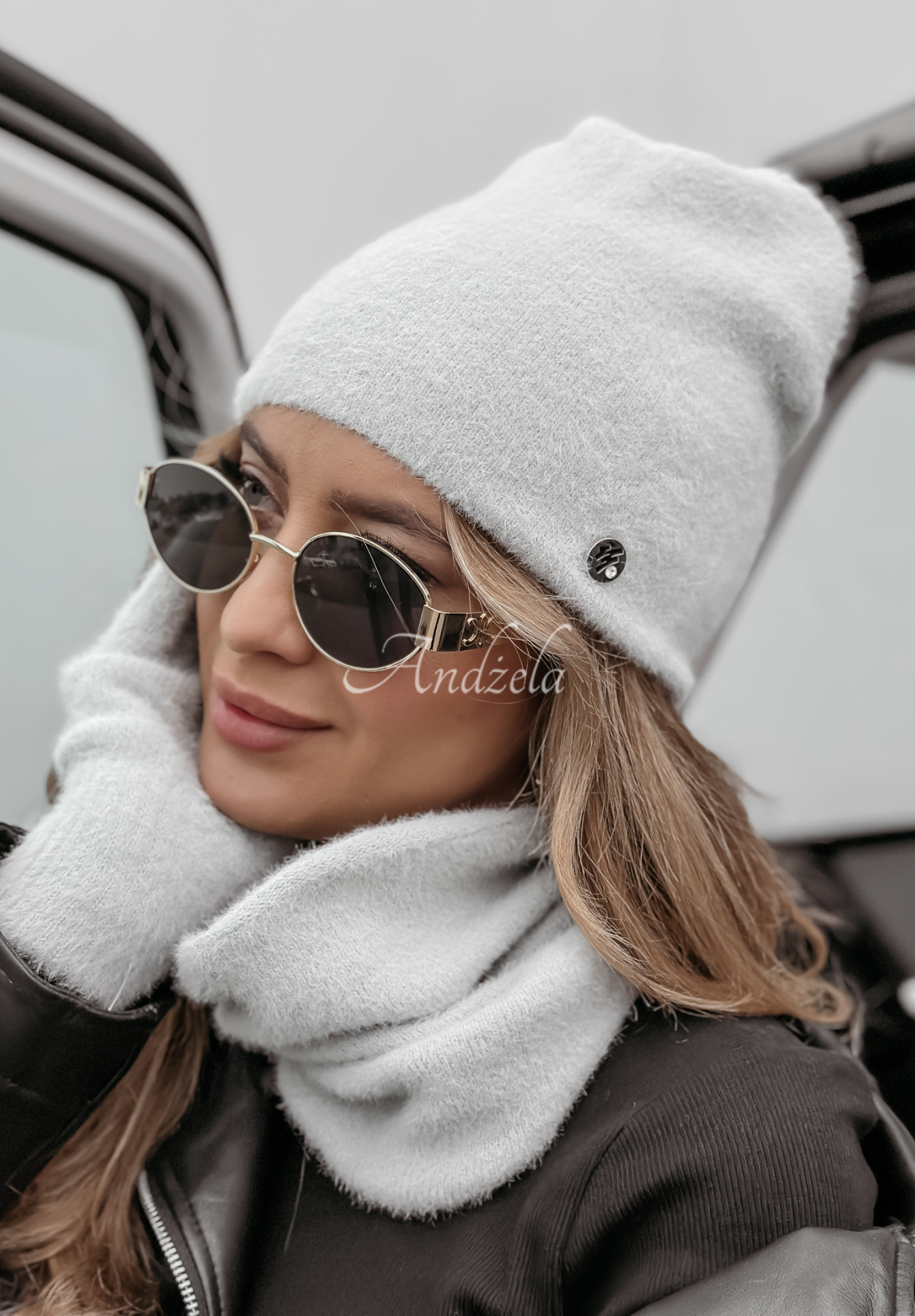 Doria alpaca cap grey