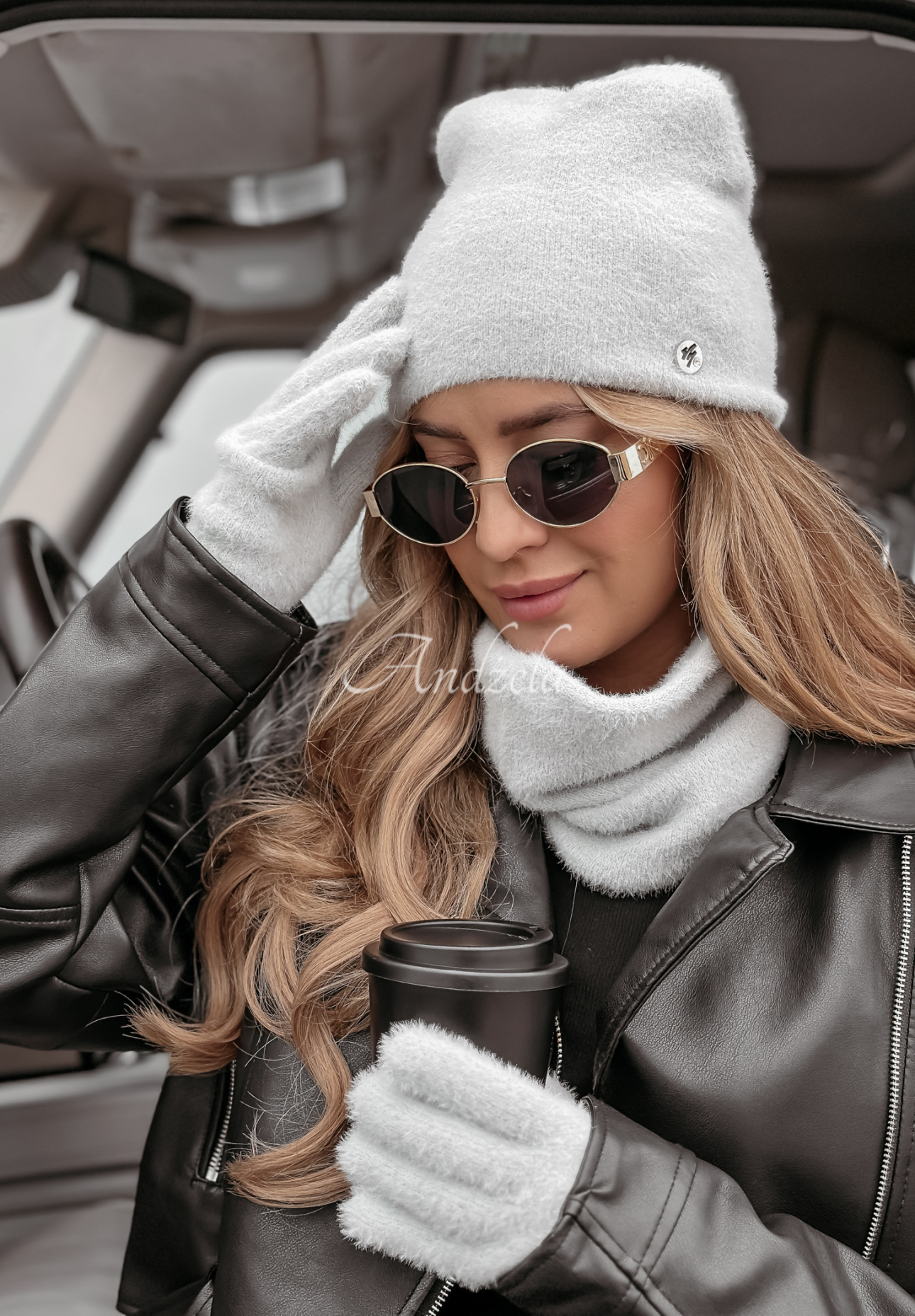 Doria alpaca cap grey