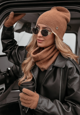 Doria camel alpaca hat