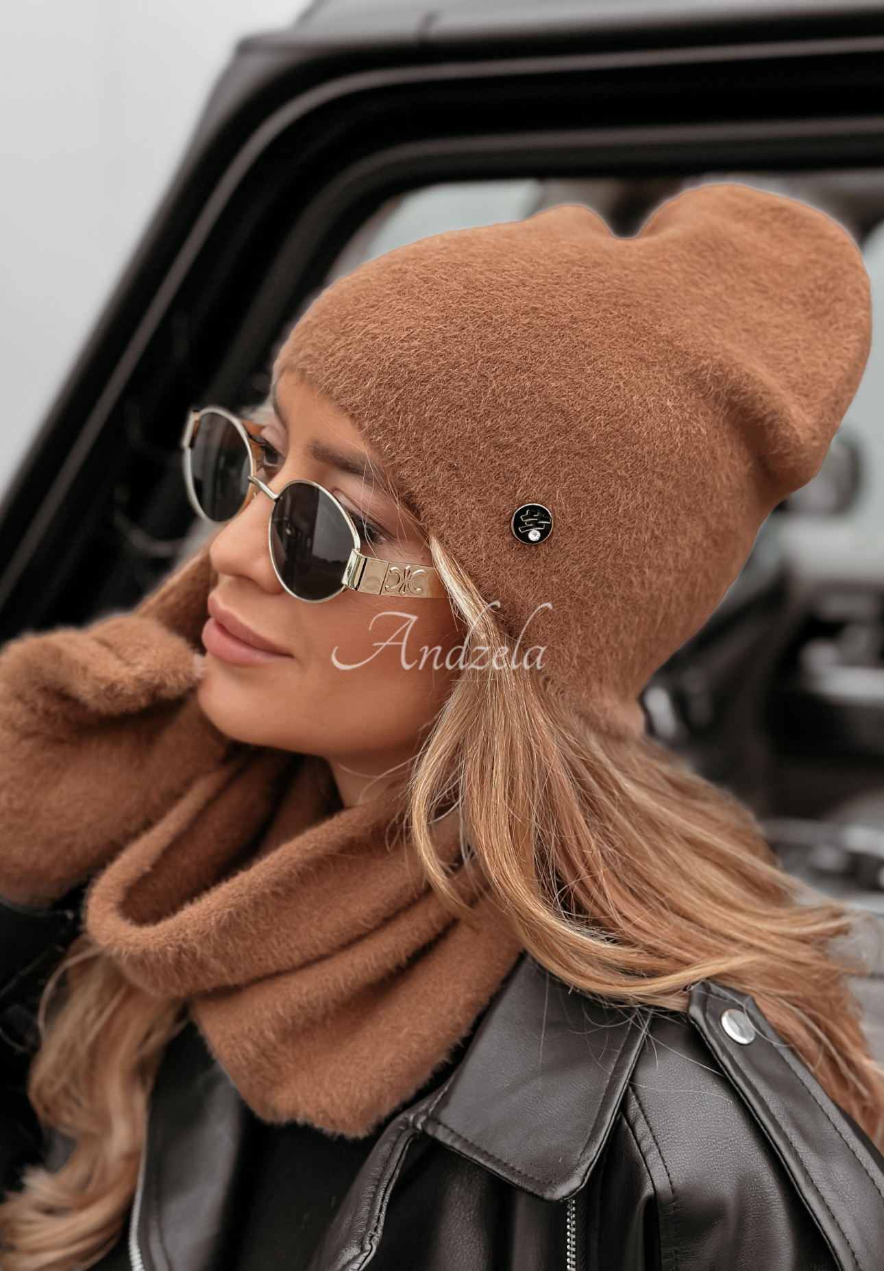 Doria camel alpaca hat