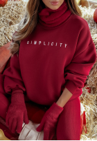 Komplet dresowy Simplicity burgundowy