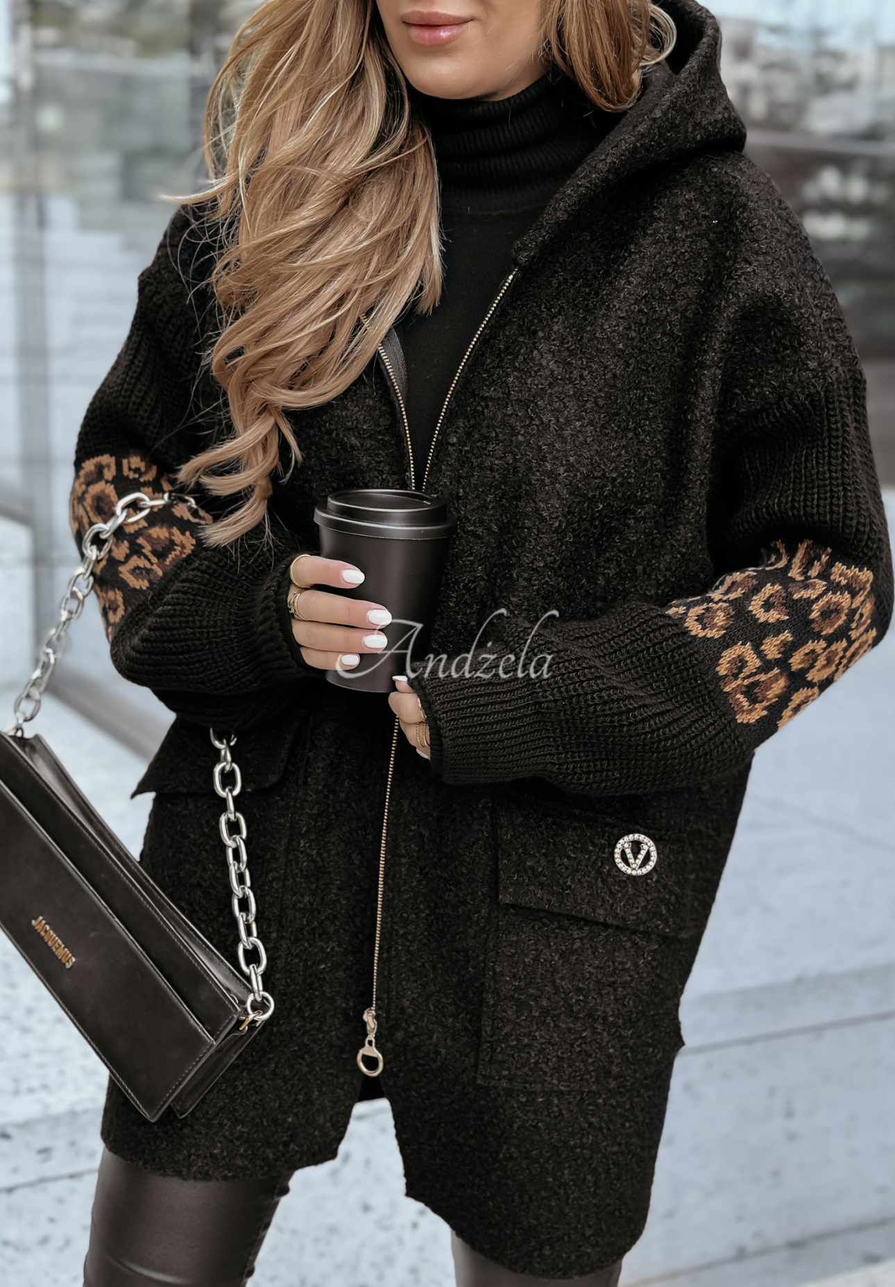 Breathe Free sheepskin coat black