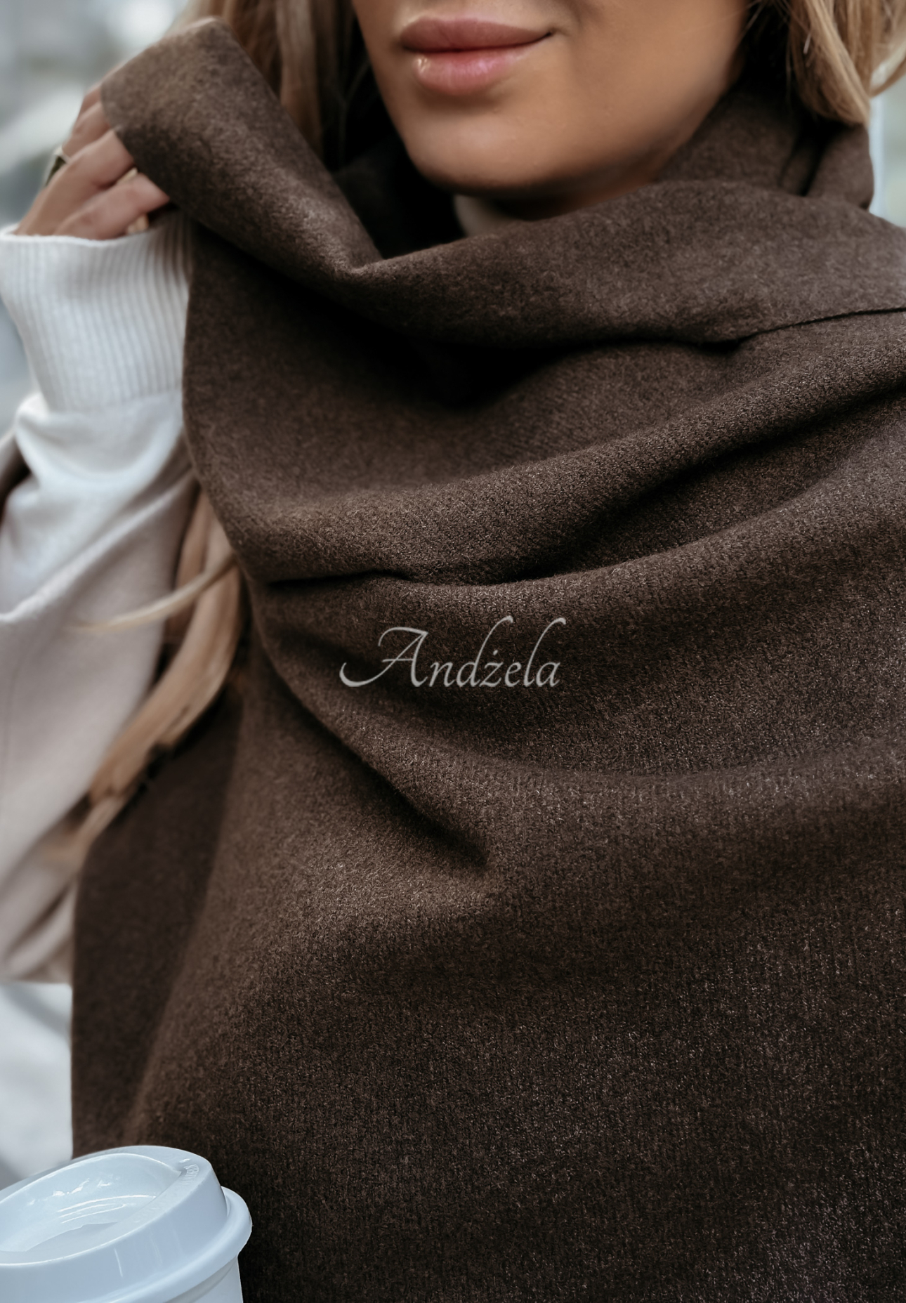 Closer To Heaven chocolate fringed scarf