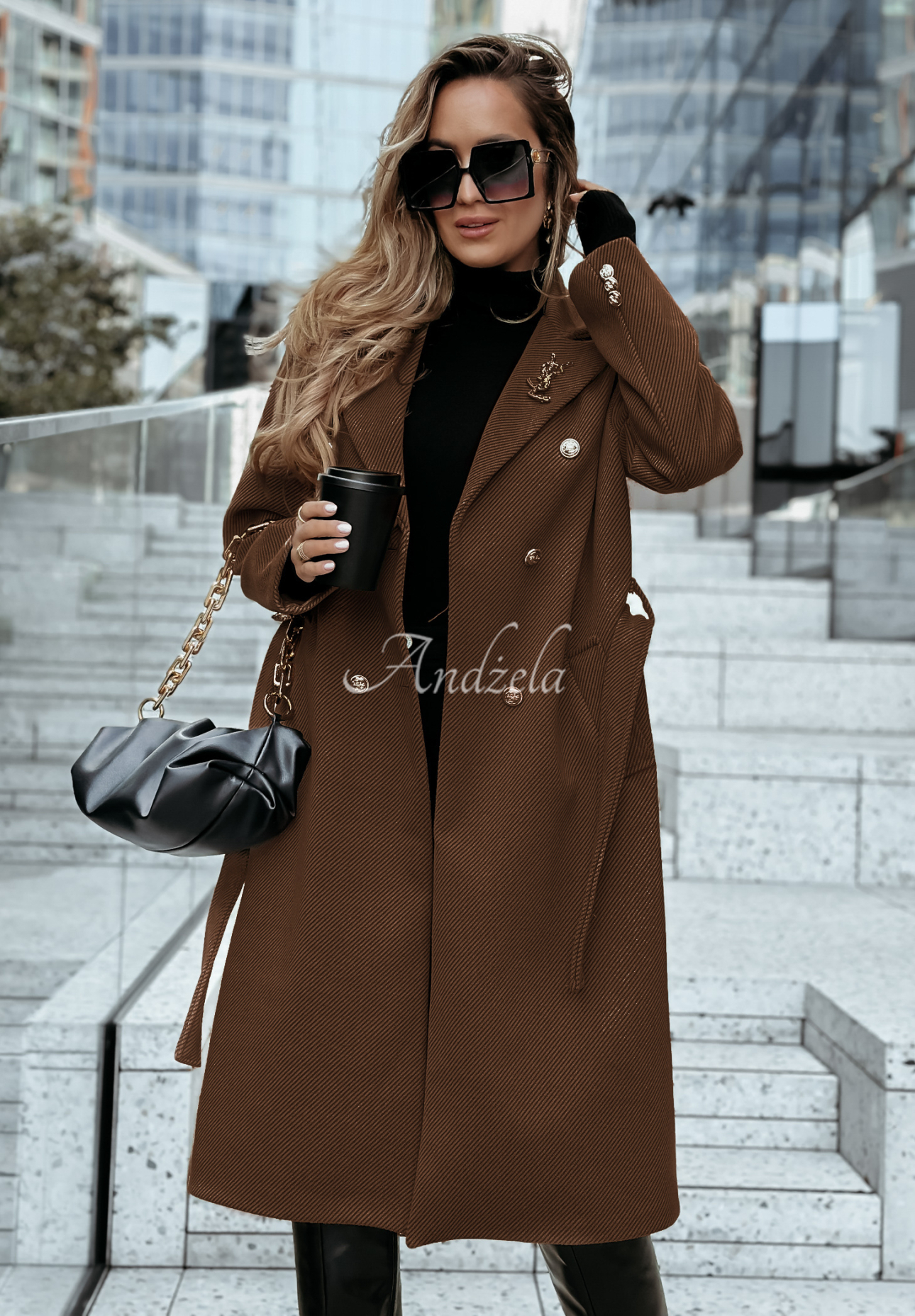 Long coat To Do It chocolate