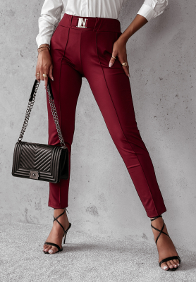 Every Day Count burgundy fabric pants