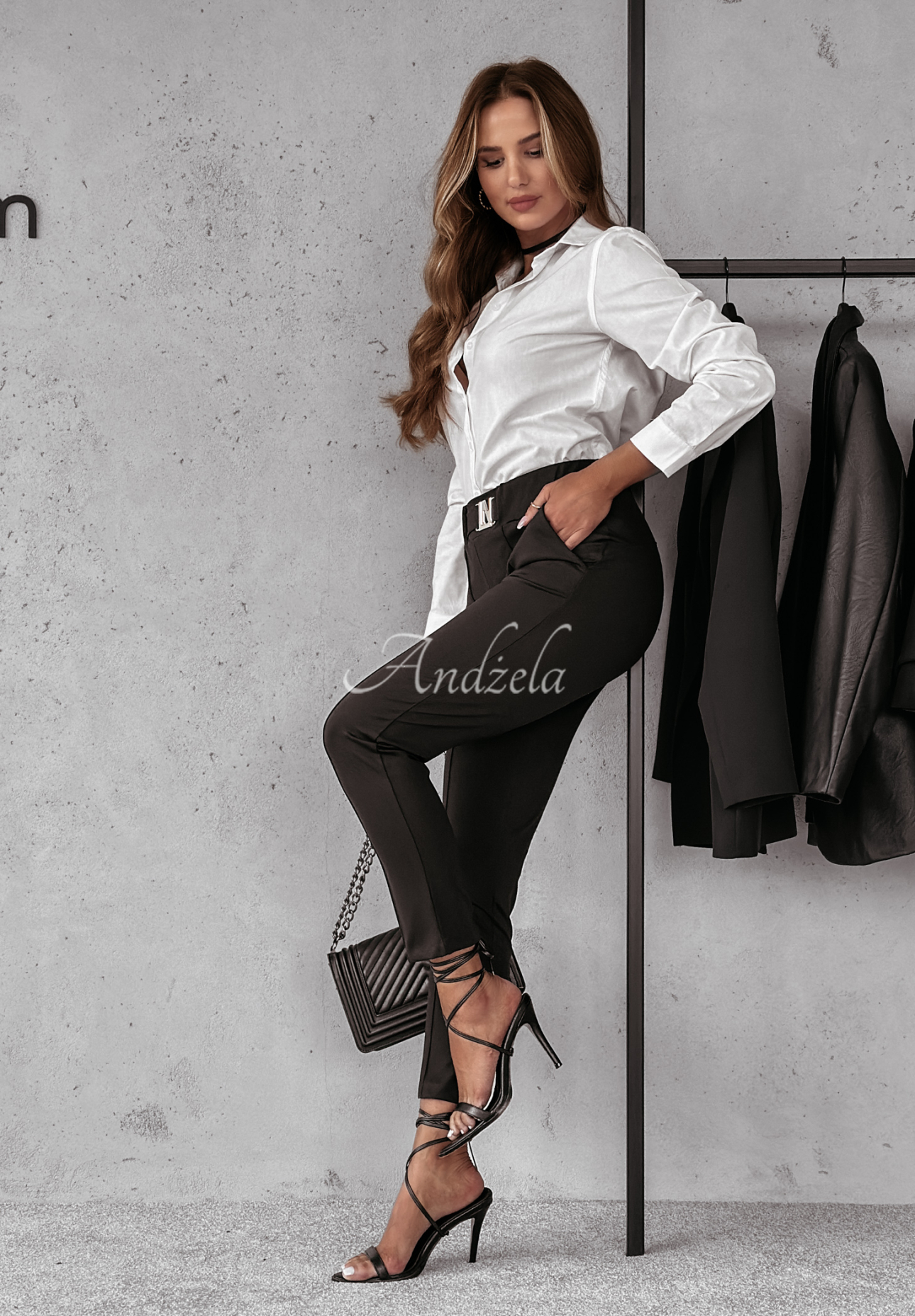 Every Day Count fabric pants black