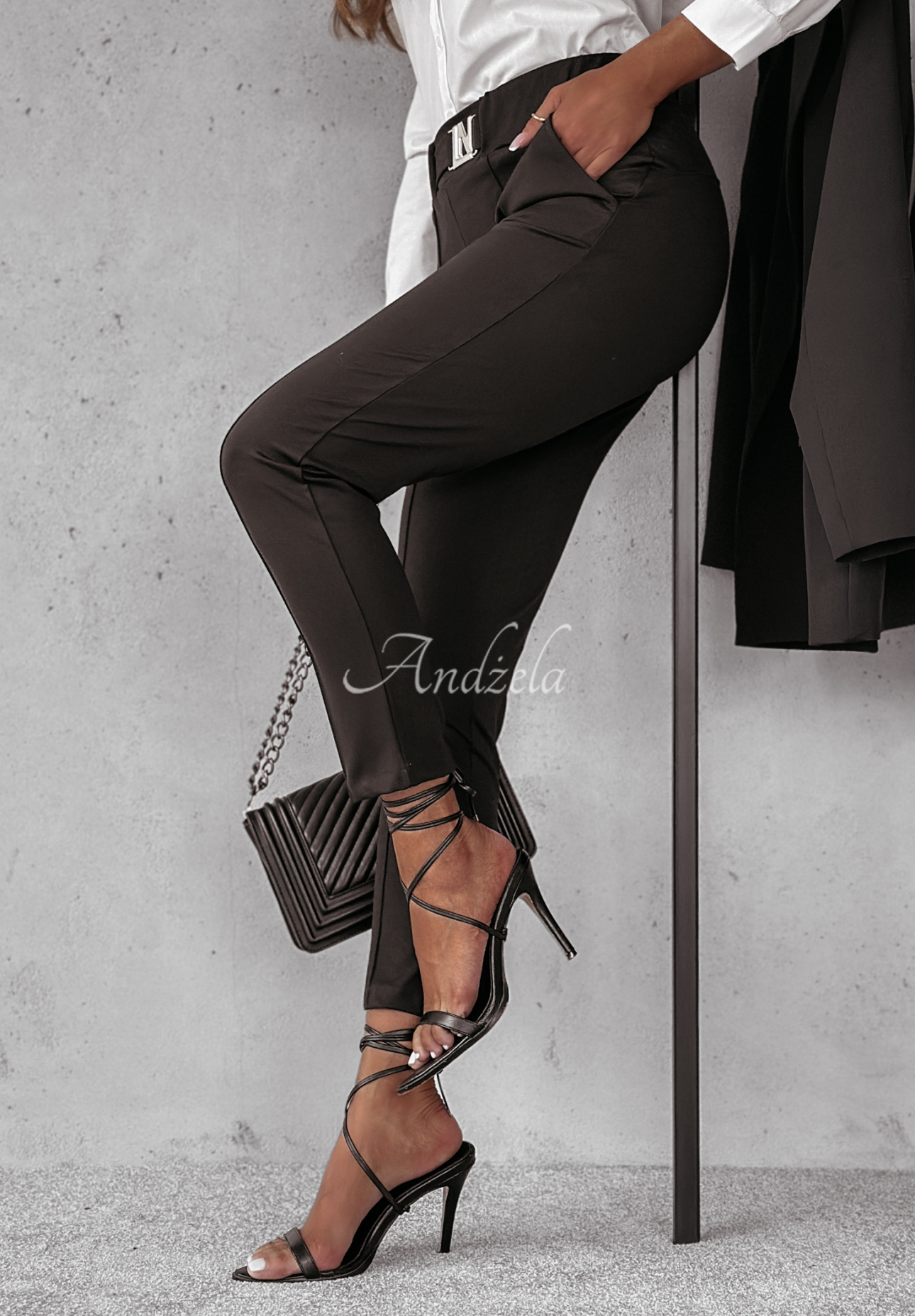 Every Day Count fabric pants black