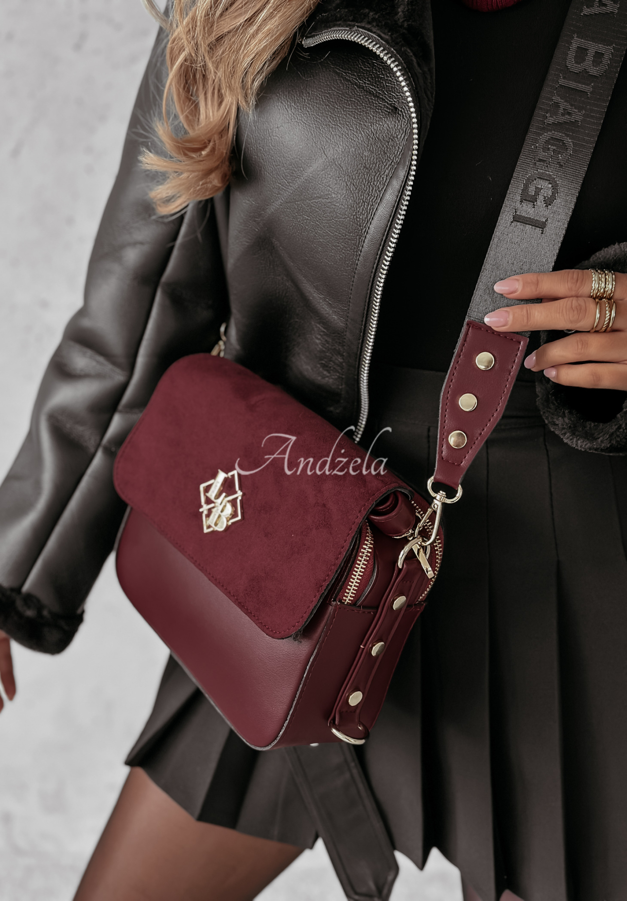 Mirri burgundy leather handbag