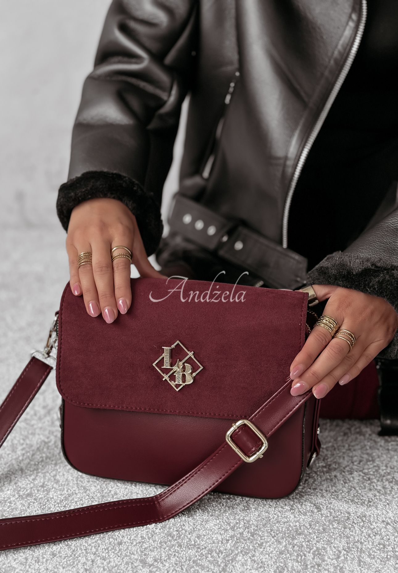 Mirri burgundy leather handbag