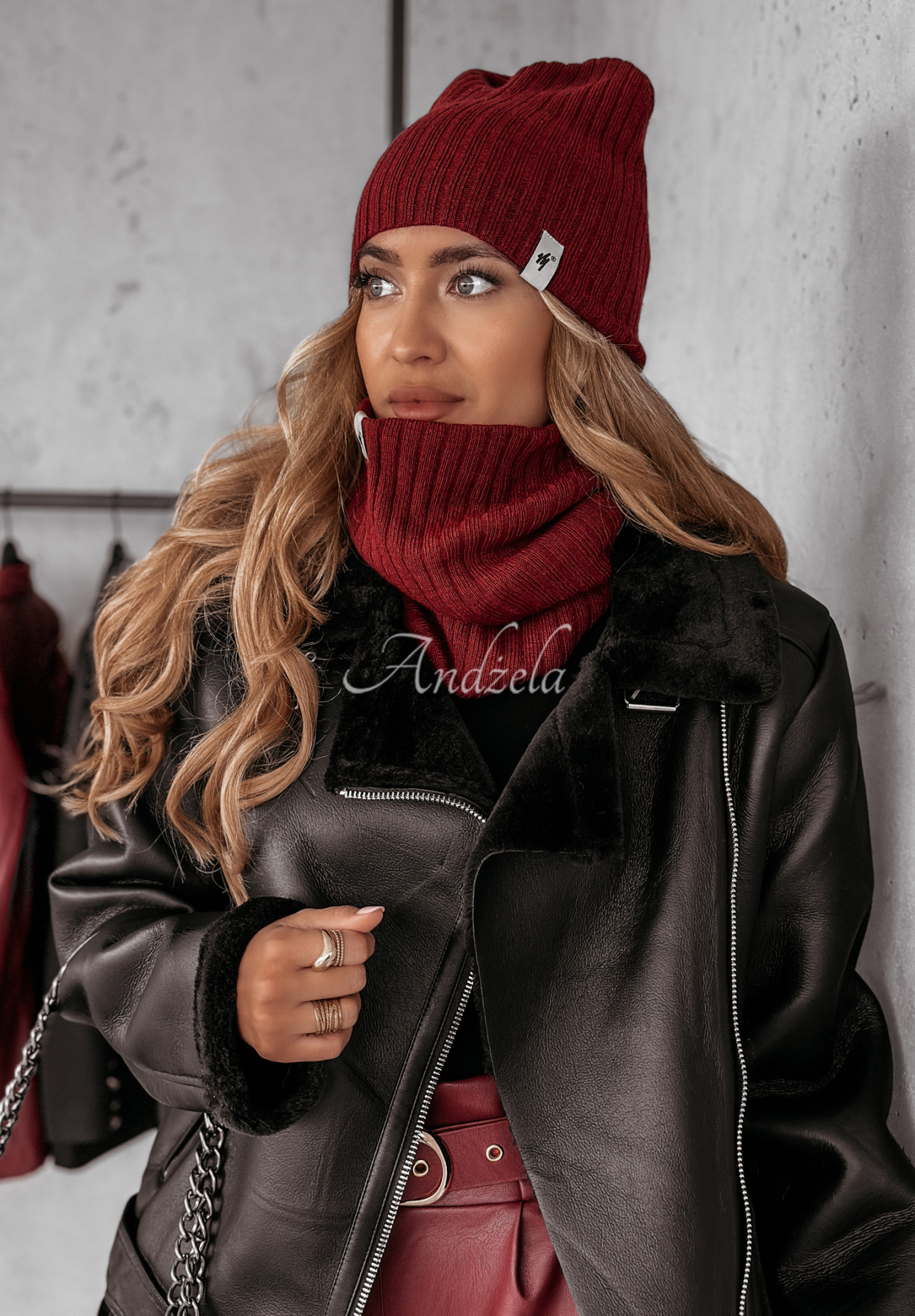 Striped chimney Line burgundy