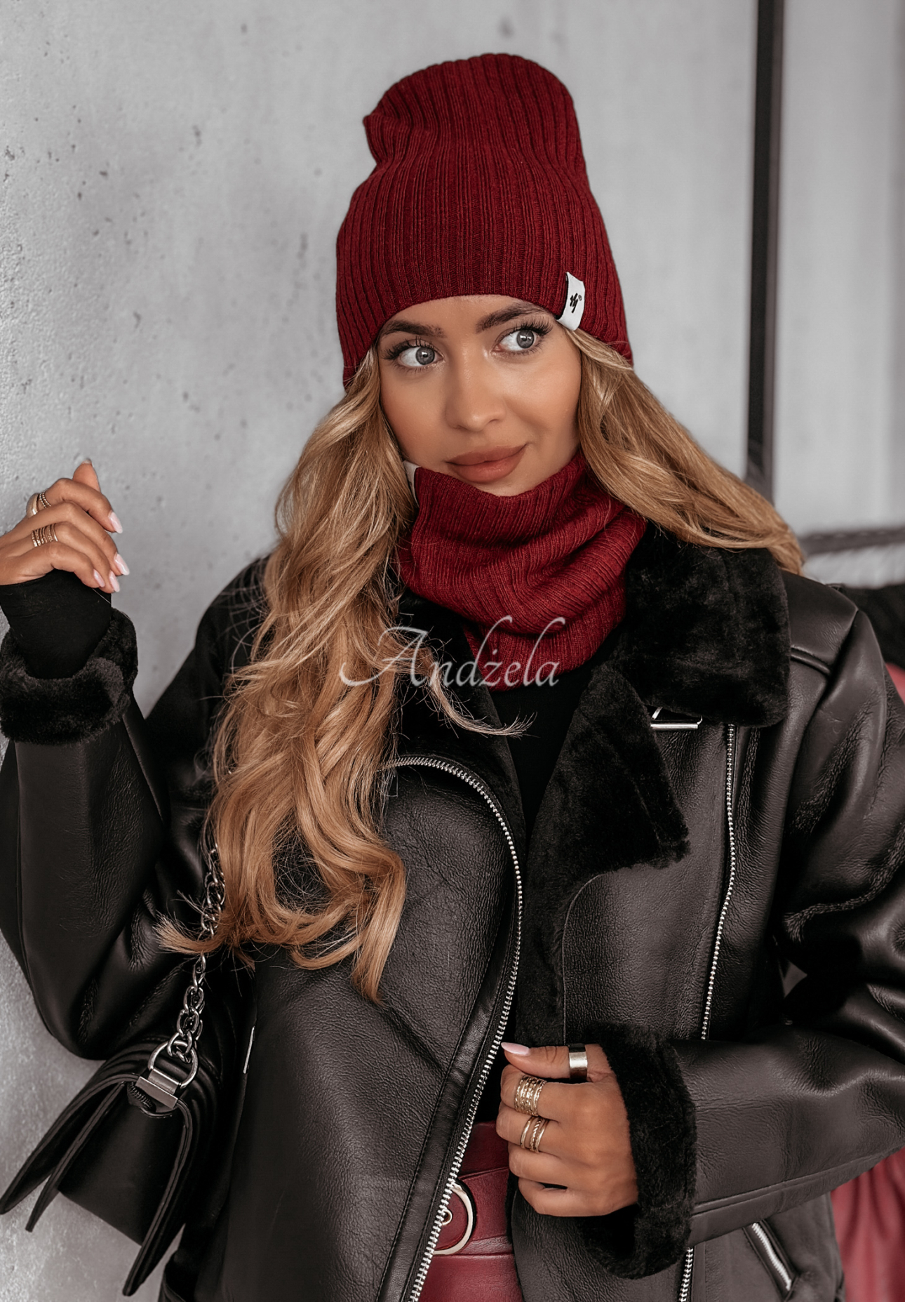 Striped chimney Line burgundy