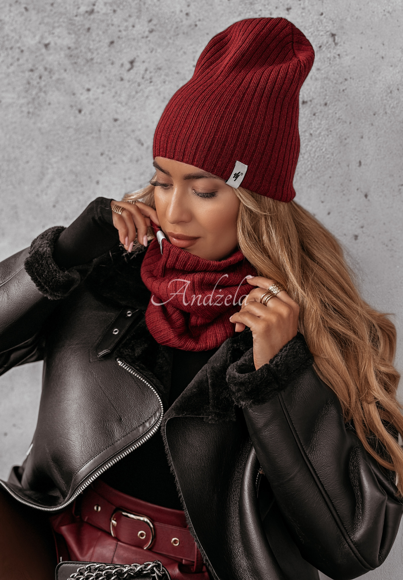 Striped chimney Line burgundy