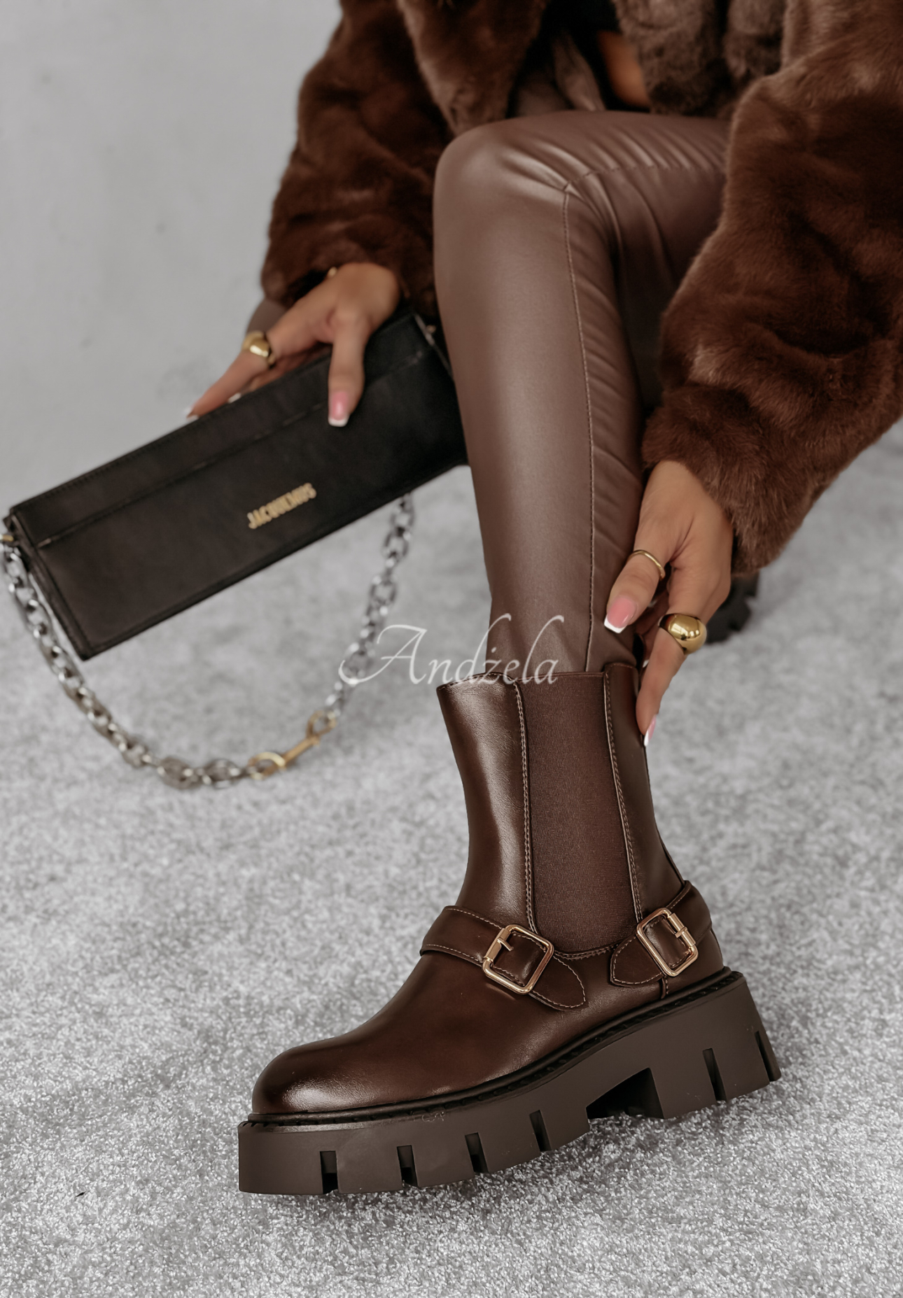 Get Out Of It chocolate leather boots